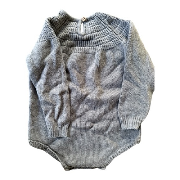 Quincy Mae Gray Knit Bodysuit - Picture 2 of 5